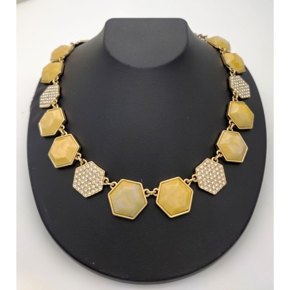Ann Taylor Statement Necklace Goldtone 1409 - Picture 1 of 7